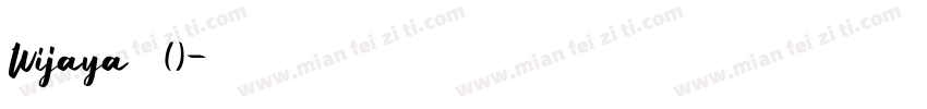Wijaya 普通 (西方)字体转换